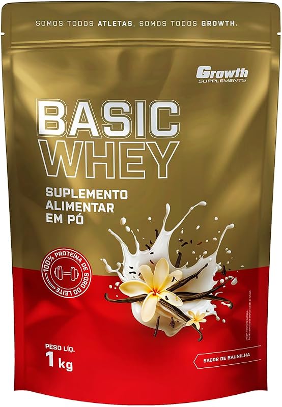 Growth Supplements - Basic Whey 1kg Growth Supplements - Baunilha