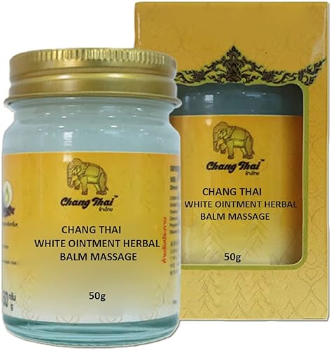 Chang Thai Alivio temporal herbario 1.76 oz del músculo del masaje del bálsamo del ungüento blanco Chang Thai Alivio temporal herbario 1.76 oz del músculo del masaje del bálsamo del ungüento blanco