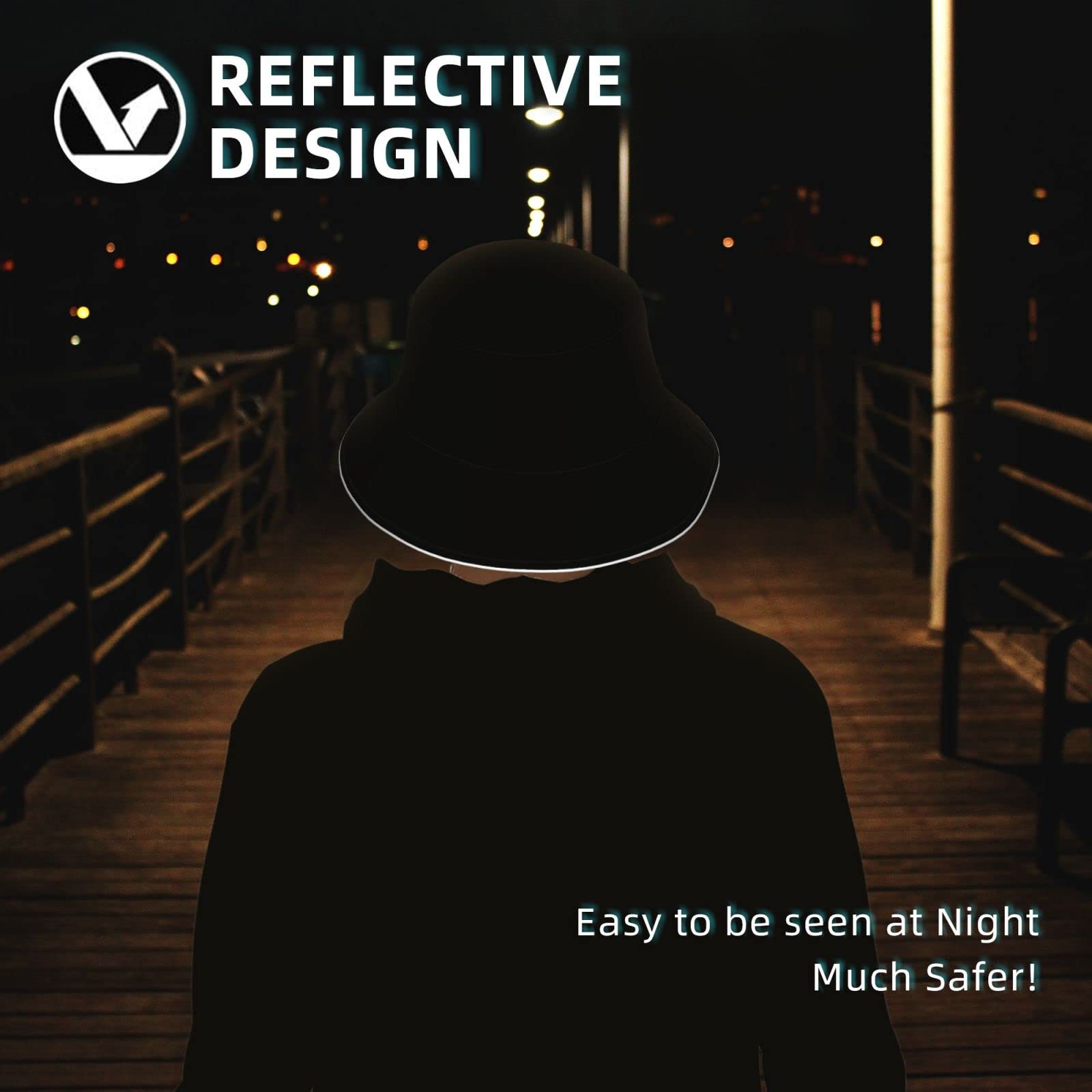 FYCFSLMY Marijuana Pot Leaf Weed Skull Reversible Bucket Hat Reflective Fisherman Cap, Foldable Sun Hat for Hiking Fishing