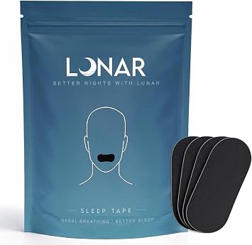LUNAR Collagen Mouth Tape for Sleeping   30 Nights | Skin-Friendly, Hypoallergenic Sleep Tape | Comfortable Secure Hold | for Men & Women