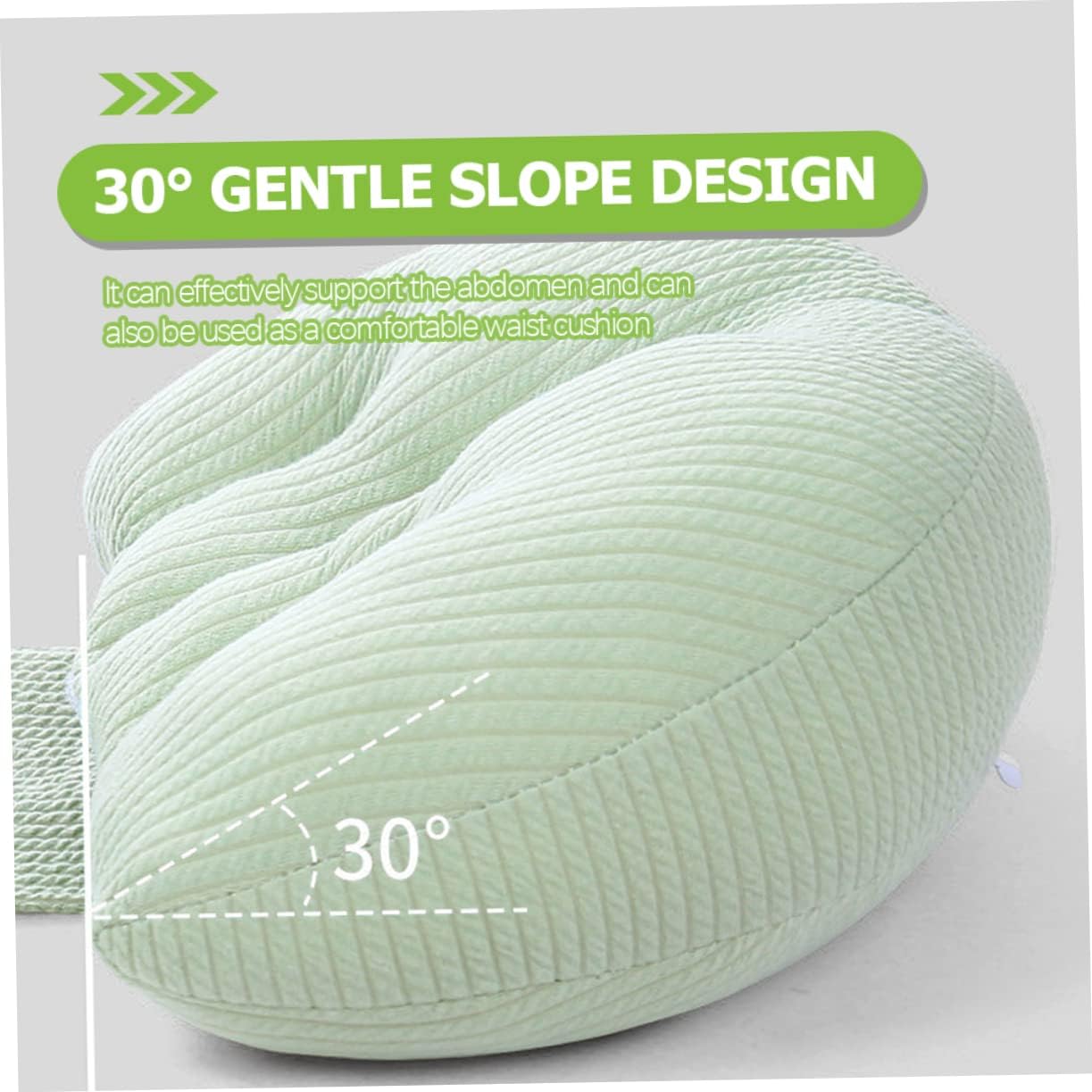 Pregnancy Support Pillow Shaped Maternity Cushion for Side Sleeping Abdominal and Lumbar Support for Travel Office and Home Use Provides Comfort for Pregnant Women