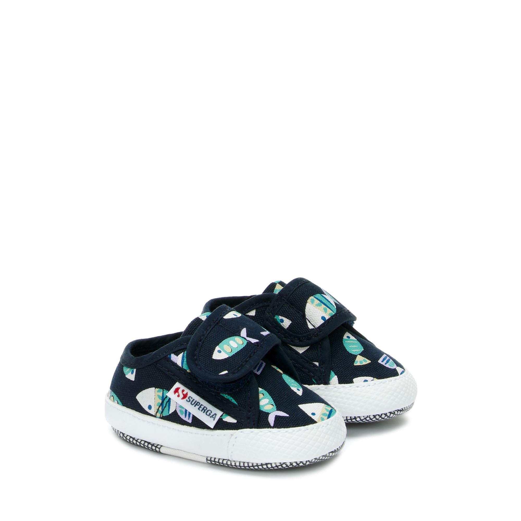 SUPERGA - Sneakers,Neonato,Blu,Sportive,Modello 4006 Baby Strap Candy Fish,Numero: 18