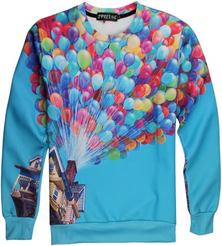 Unisex Hipster 3D Sweater Up Movie Sweatshirt Hoodies 3D T Shirts (L)