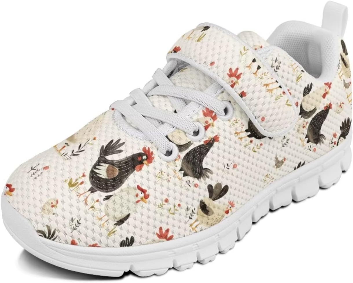SYtrade Kids Cute Sneakers for Girls Lightweight Walking Shoes White Sole