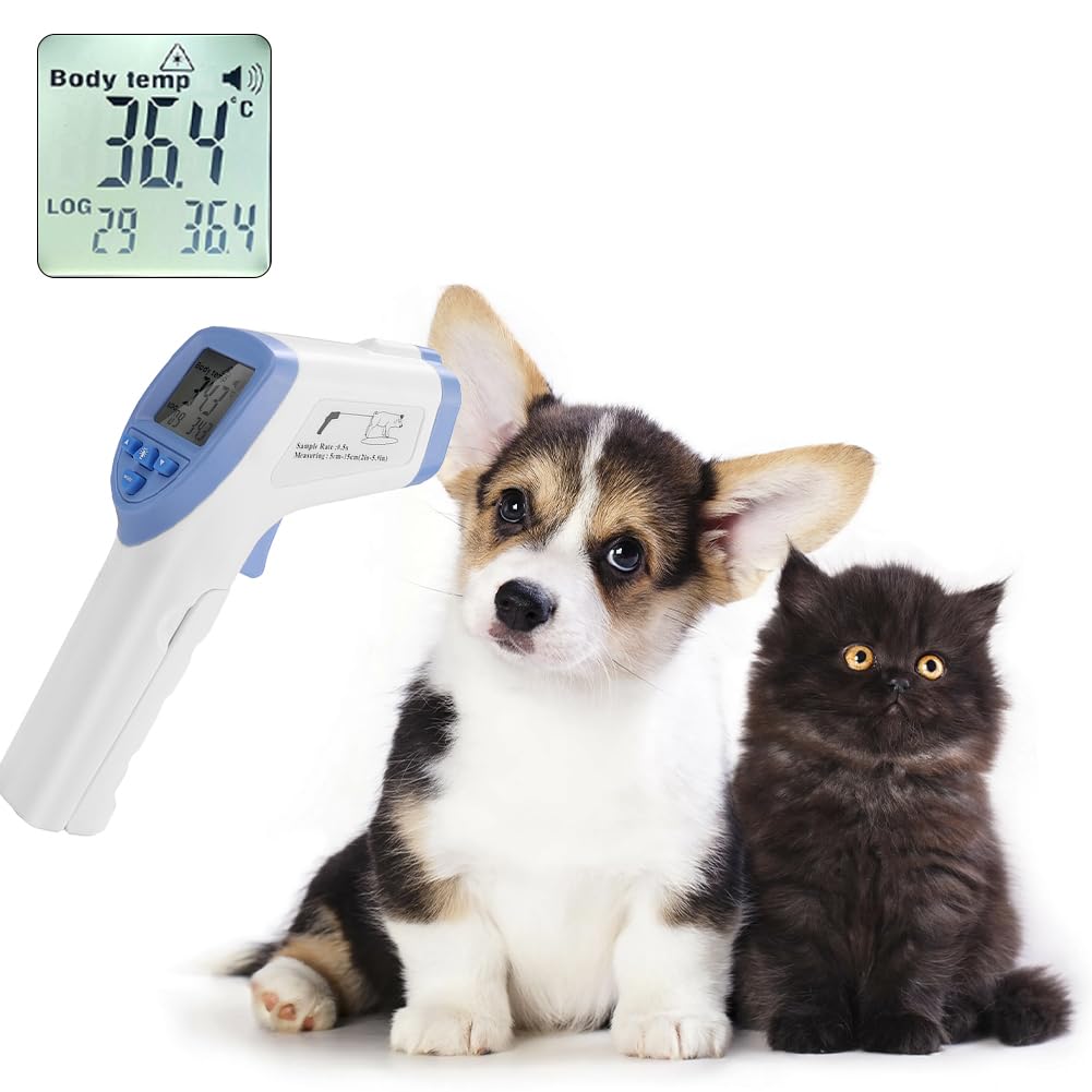 Termometro Veterinario, Display a LED Elettronico Per Animali da Compagnia Per Cani Termometro a Infrarossi Ad Alta Precisione Medicina Per La Salute del Bestiame Proteggi Bovini Pecore Maiale Cure Ca