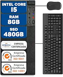 Computador Pc Intel Core i5 8GB SSD 480GB Hdmi Teclado e Mouse Cpu Desktop Strong Tech