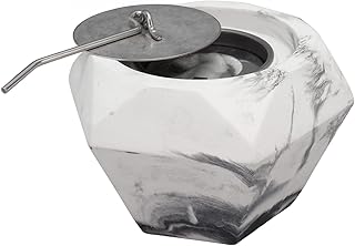 Concrete Tabletop Fire Pit,Prevent Fuel Leakage Portable Decorative Concrete Mini Ethanol Fire Bowl and Mini Personal Fireplace Portable Fire Pot,Portable Tabletop Fireplace Concrete Bowl