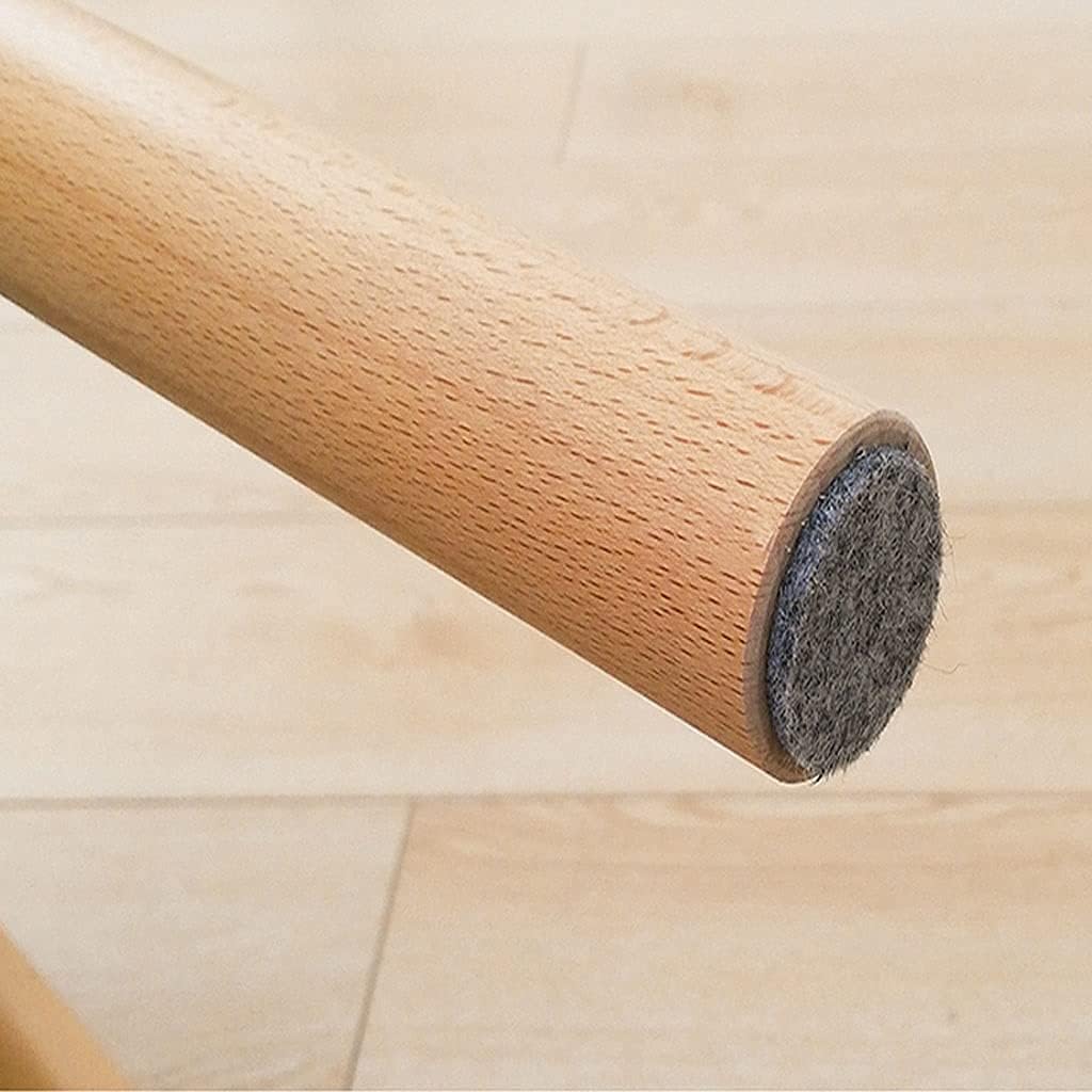 Minimalist Fashion Creative Solid Wood Round Stool Makeup Stool Soft Cloth Surface Removable and Washable Stool Stackable Dining Table and Stoolcasual/Beige