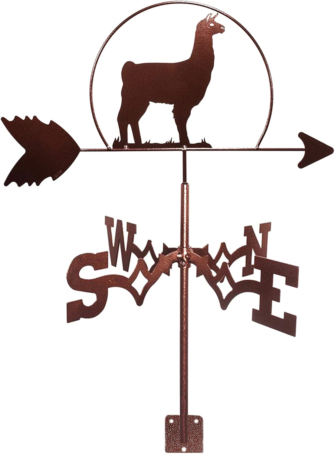 金属製風見鶏動物飾り 鉄製風見鶏風見鶏風向計風向計 風景ガーデン測定ツール 取り付けブラケット付き 耐腐食性
