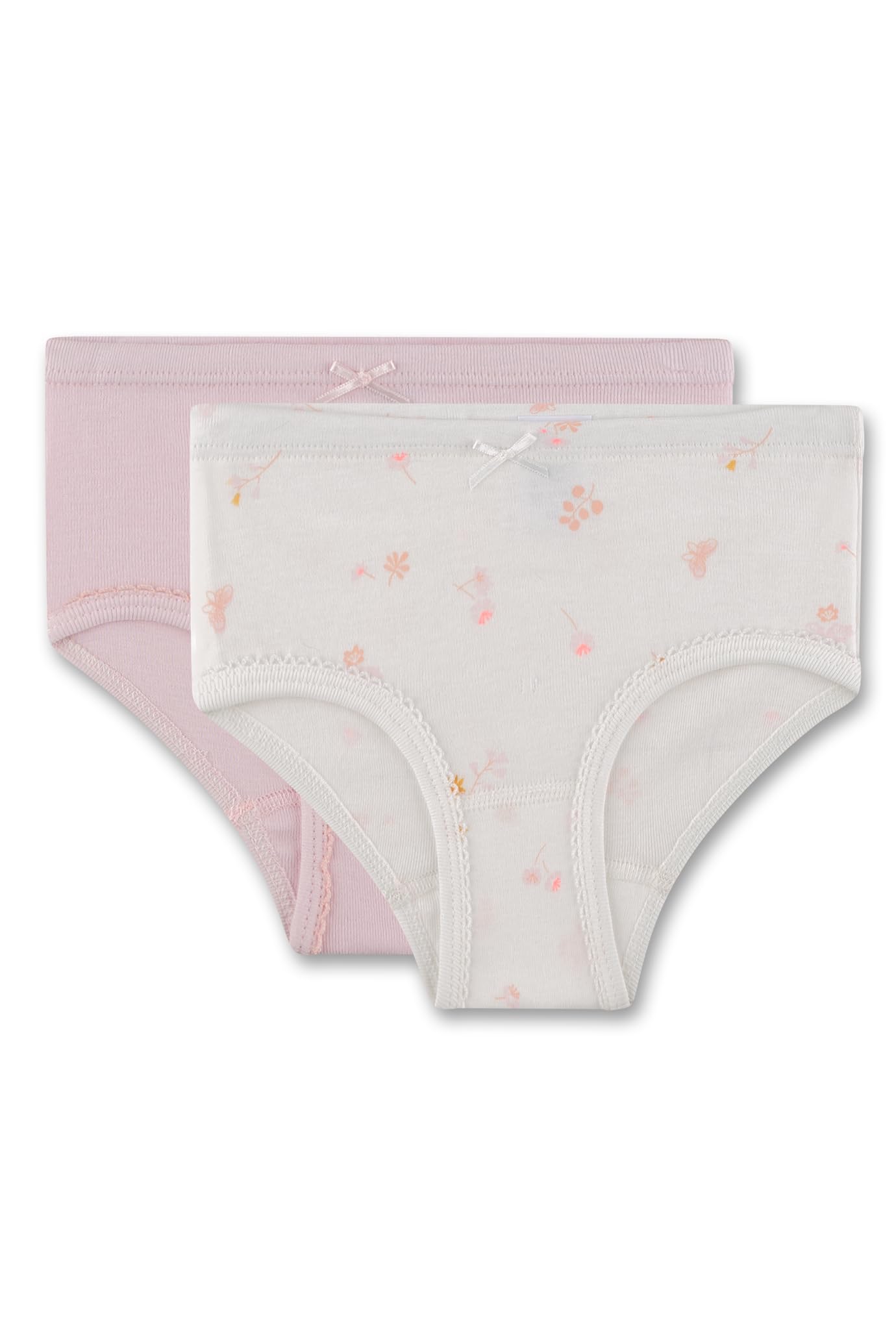 Sanetta Girls' Rioslip (Double Pack) Off-White & Pink | High-Quality and Sustainable Underwear for Girls Made of Cotton Contents: Set of 2 Underwear for Girls, beige, 140