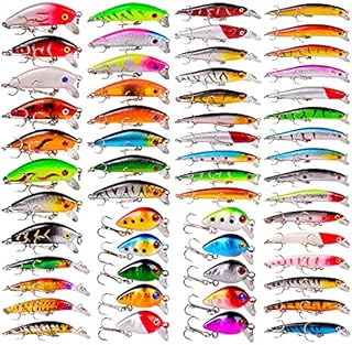 Bass Fishing Lures Kit Set Topwater Hard Baits Minnow Crankbait Pencil VIB Swimbait for Bass Pike Fit Saltwater and Freshwater (560-56pcs)