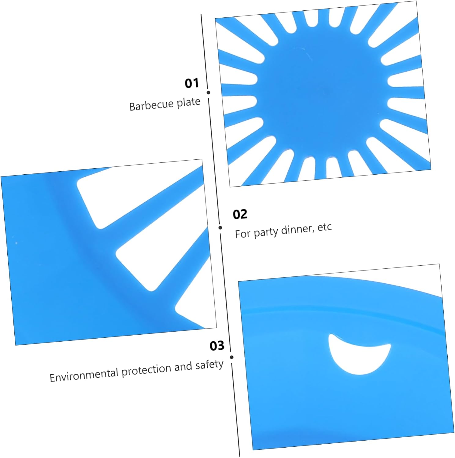 Bbq Paper Plate Holder 10pcs Plastic Support for Parties