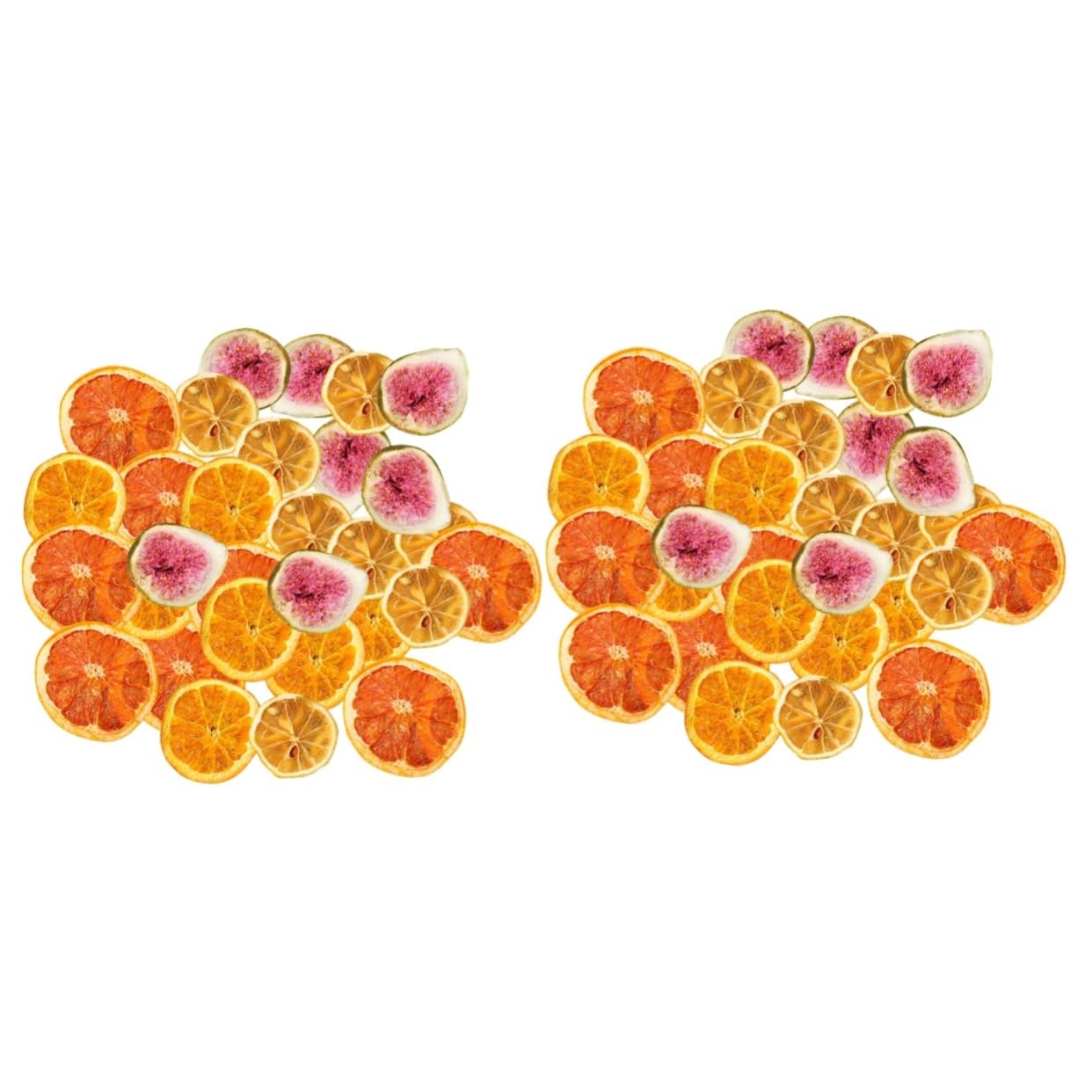 KOMBIUDA 2stücke Dried Fruit Slices Wreath Orange Grapefruit Fig Slices Für Kreative Festtagsdekoration Rustikales Und Bastelprojekte Für Weihnachten Und Partys