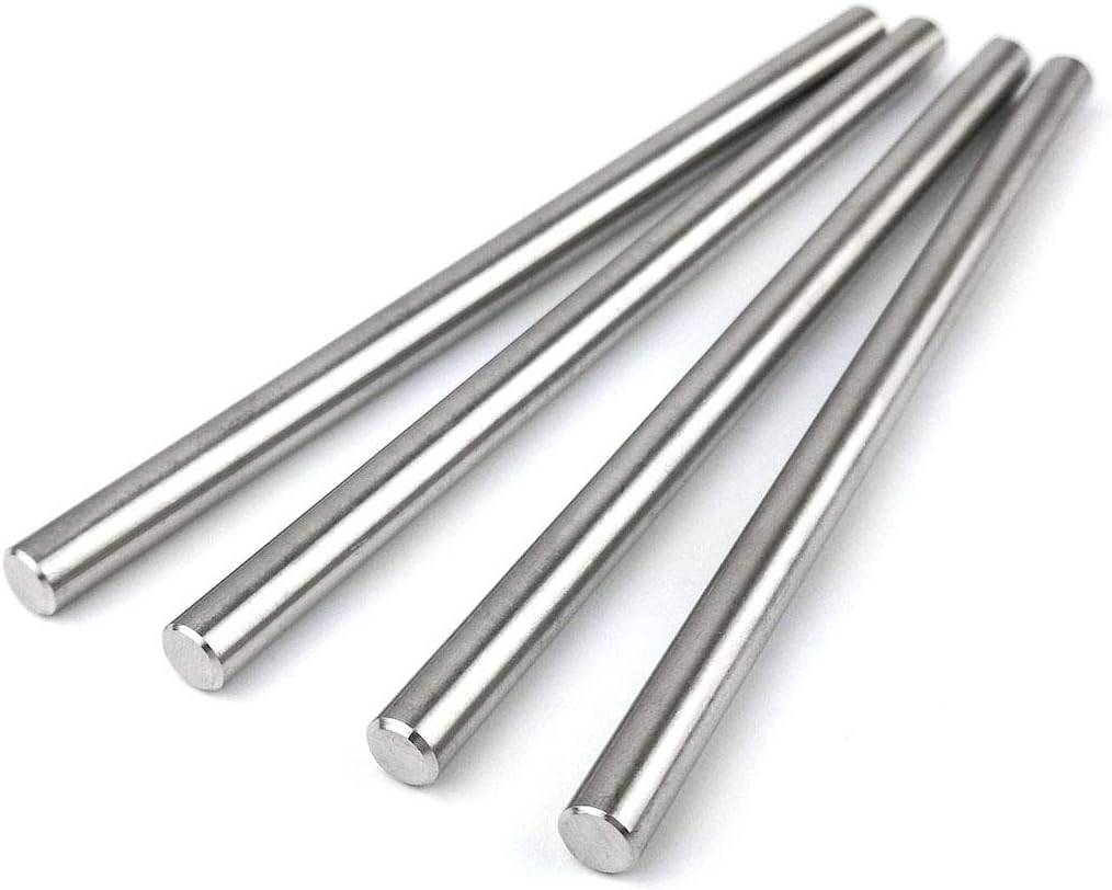 4PCS 8x150mm Stainless Steel Round Rods Dowel Pin Shelf Support Pin Fasten Elements, Shelf Bracket Pegs Cabinet Furniture Shelf Pins Support for DIY Shelving Supports