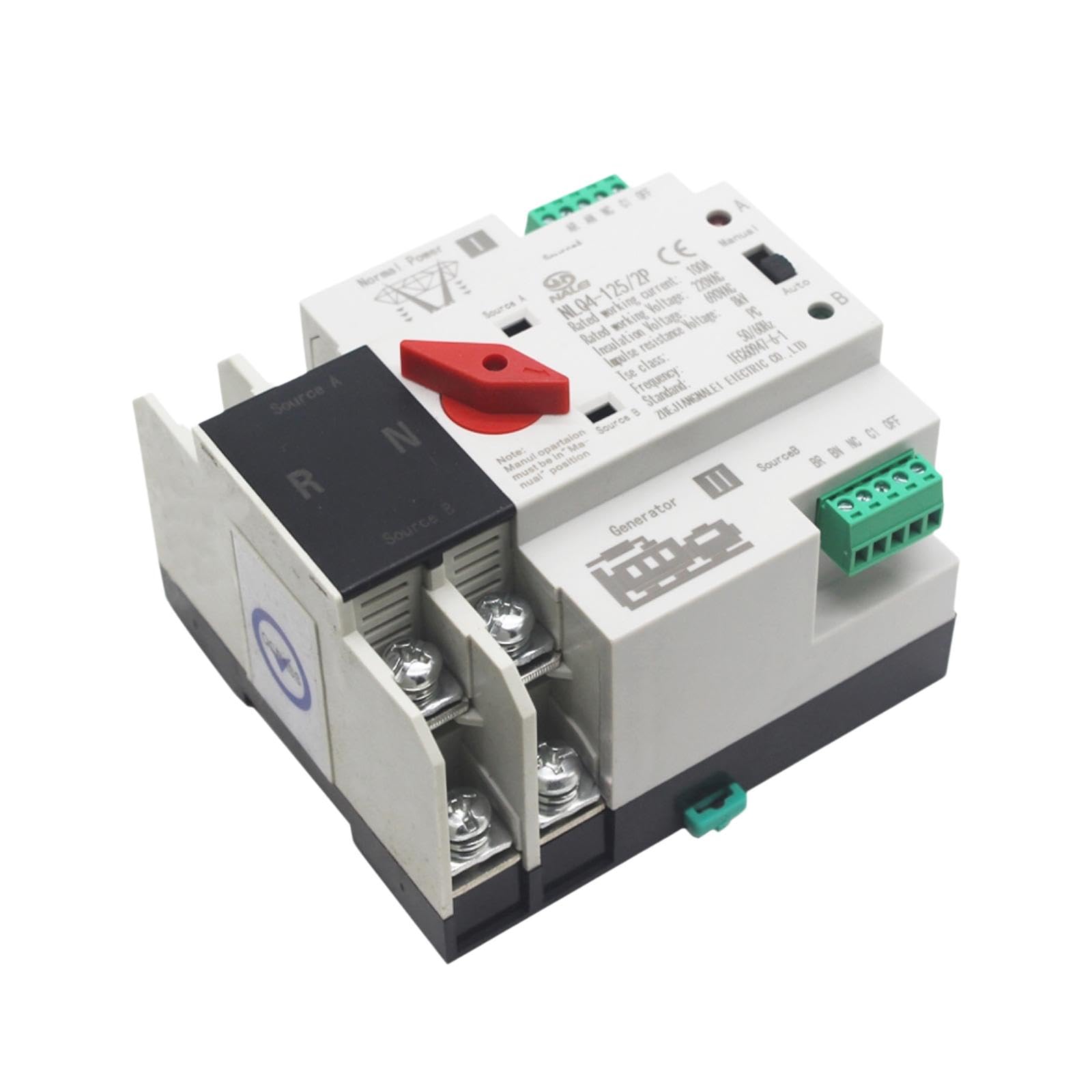 Commutateur de transfert automatique double alimentation rail DIN 230V