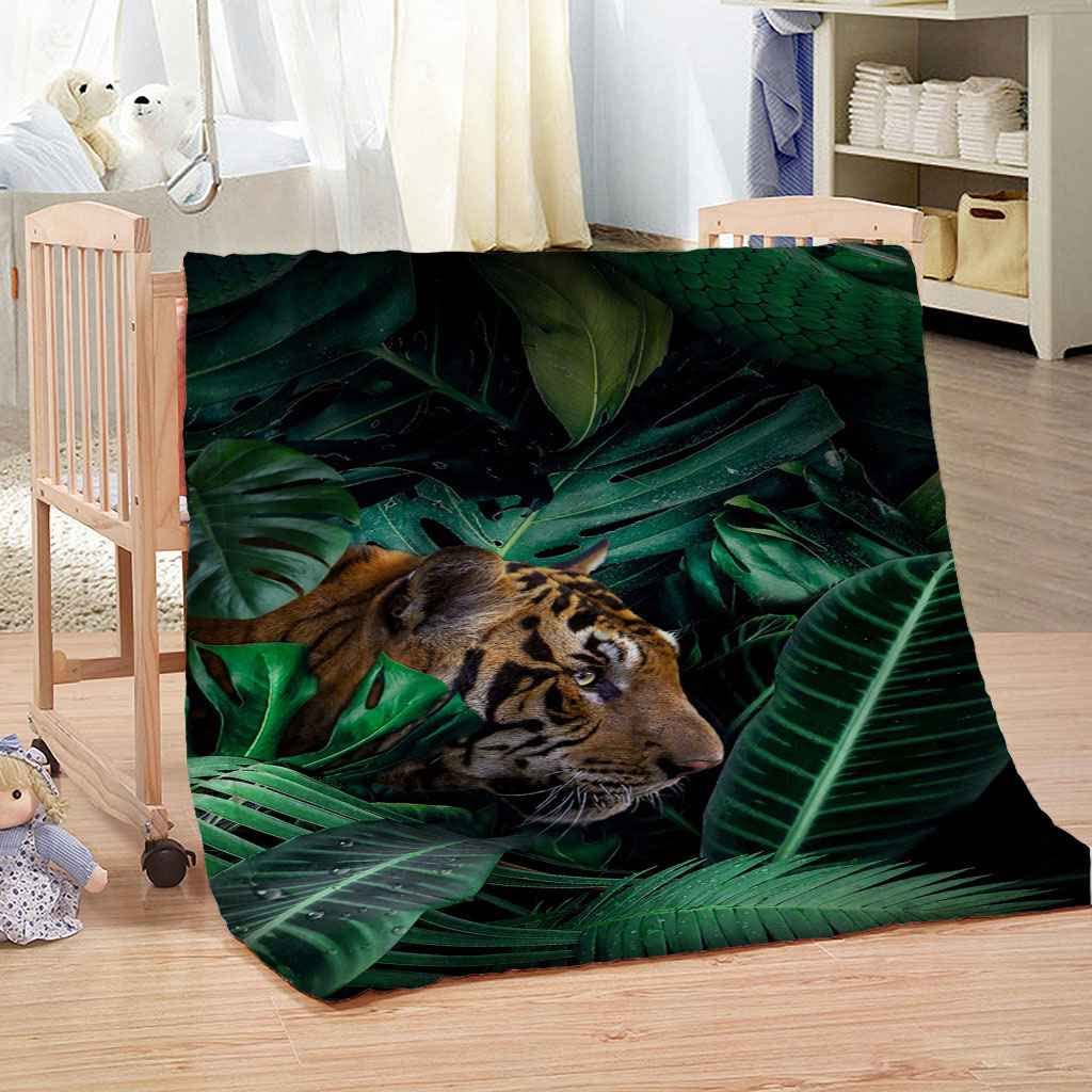 Couverture polaire tigre douce pour des soirées cocooning