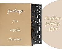 Vista 7 de Creoate Decoración de pared de metal negro, arte abstracto moderno para pared, esculturas de pared 3D, arte de pared de metal negro para sala