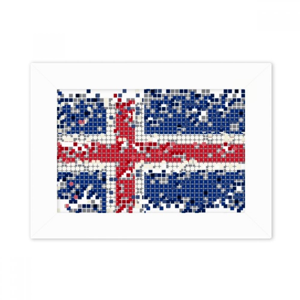 Cadre photo Islande blanc cadre de bureau peinture art multicolore 5x7