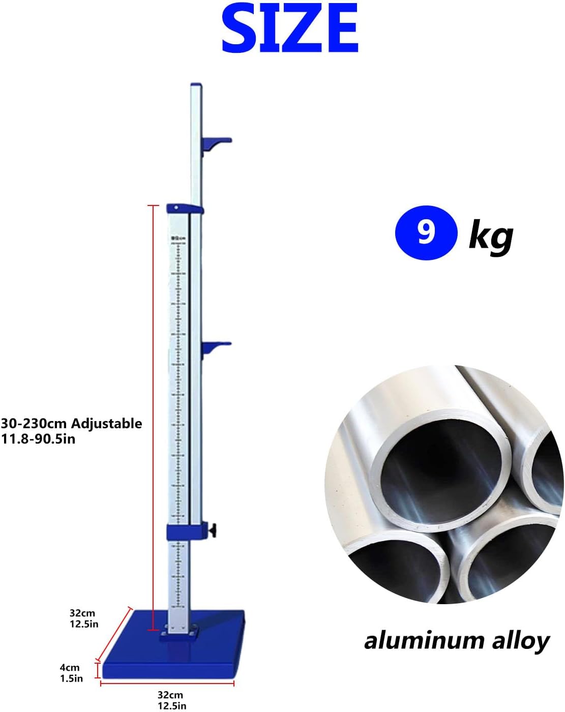 Pair of Adjustable High Jump Stands Track and Field High Jump Standards for Competition with Stable Base for Competition,Training and School Sports(Size:with Wheels)