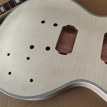 professional Electric Guitar Kits 1 Set Unfinished Electric Guitar Neck And Black Mahogany Body Guitar Kit DIY All Parts Electric Guitar Kits