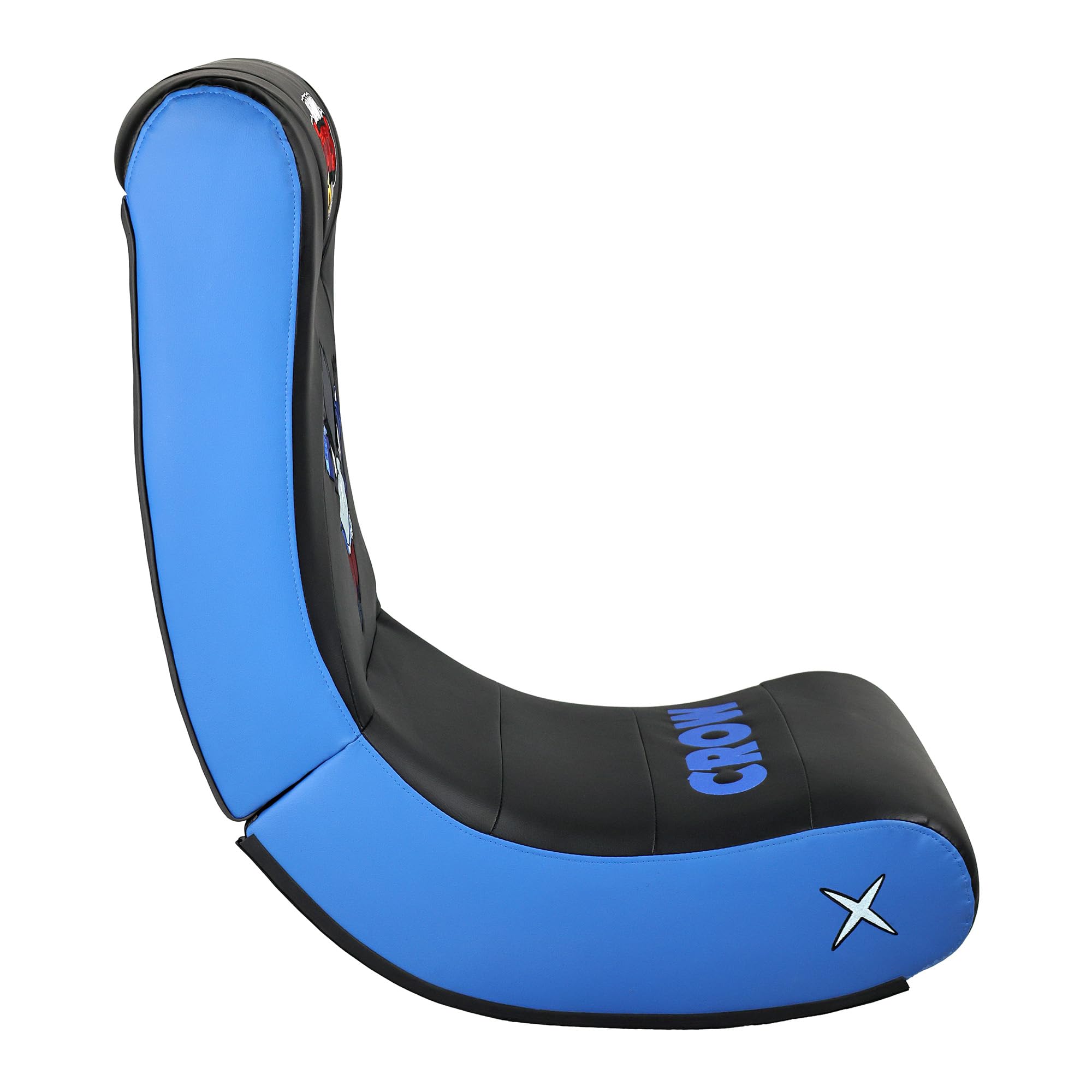 SUBSONIC – Sedia a dondolo da gaming Brawl Stars Crow – Sedia a dondolo ergonomica con licenza ufficiale – Similpelle nera e blu con ricamo – Comoda sedia per soggiorno o camera da letto