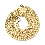 NAMOARLY Cadena de Oro para Hombres Acabado de Aleación Dorada, Diseño Elegante y Brillante Ocasión, Joyas de Hip Hop Trabajo Fino y Estilo Lujoso