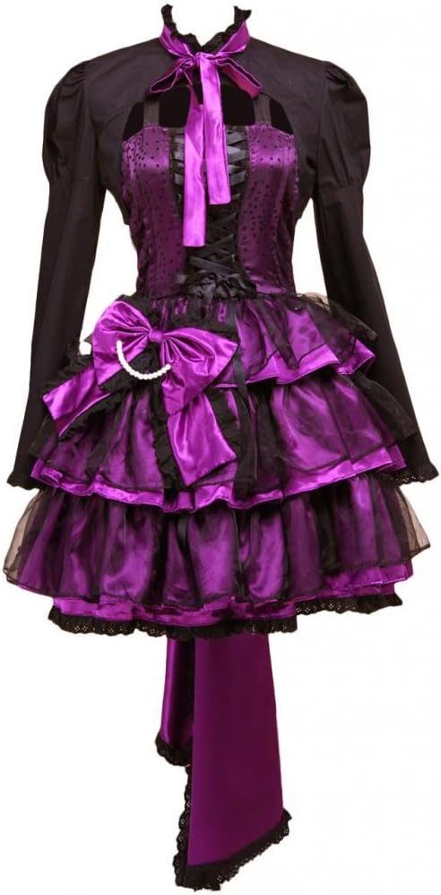 Hugme Multi-Layer Purple Cotton Long Sleeves Gothic Lolita Dress