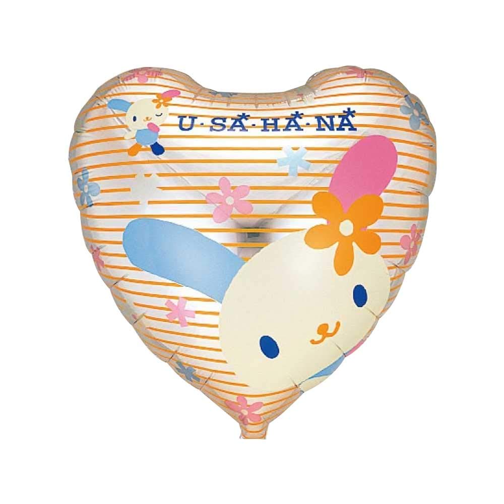 Amazon | キャラクターバルーン 38cmハート ウサハナ 2266 10枚 | 風船
