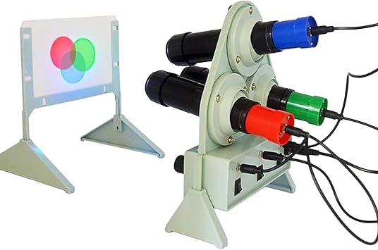 3-Color Light Source Demonstrator, Light Color Synthesis Experimental Device, Light Source Direction & Intensity Adjustable, Physics Teaching Aid for Students and Teenagers