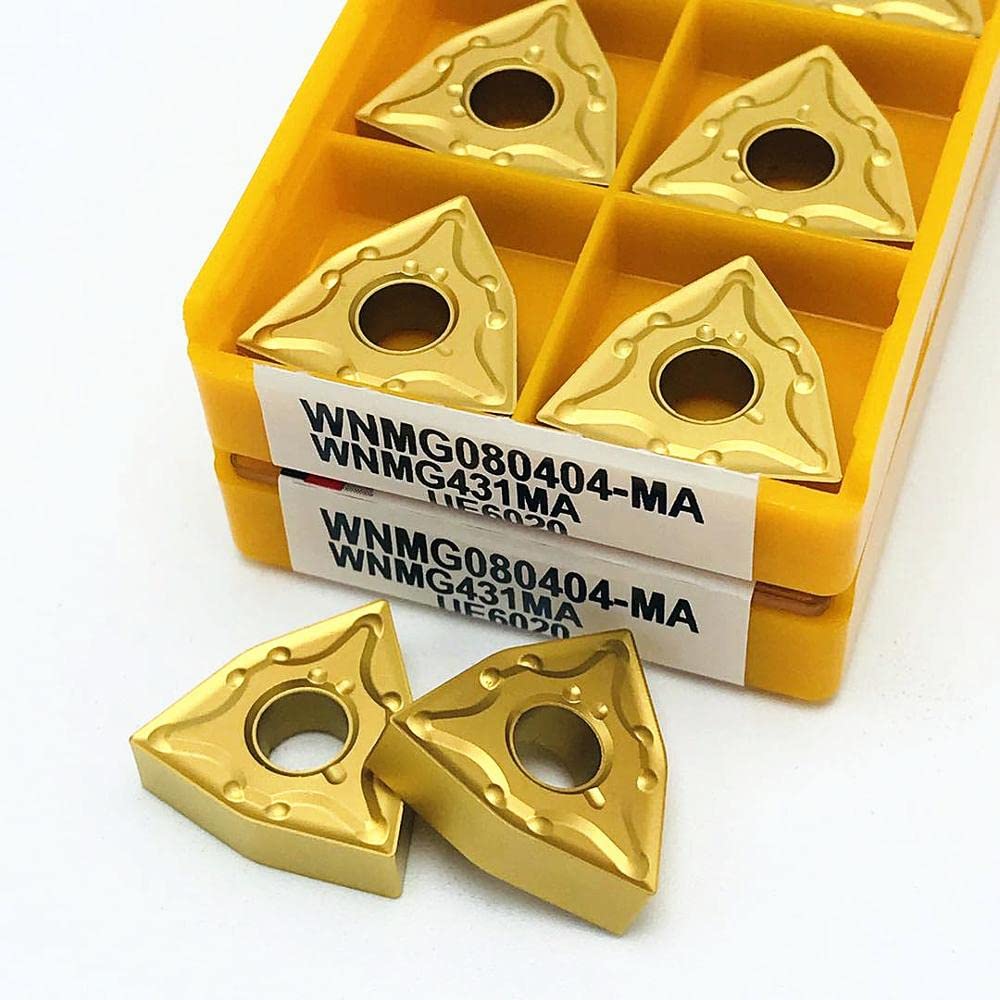 Inserto de carburo WNMG080404 WNMG080408 MA VP15TF UE6020 US735 Herramienta de torneado de metal externo de alta calidad Herramienta de torneado de fresado CNC(WNMG080408 MA UE6020,10PCS)