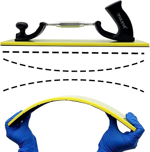 VOLSIVE Lijadora ajustable Longboard Bloques de lijado de mano flexibles con gancho y bucle de mango de lijadora, 2.8x16.5 in
