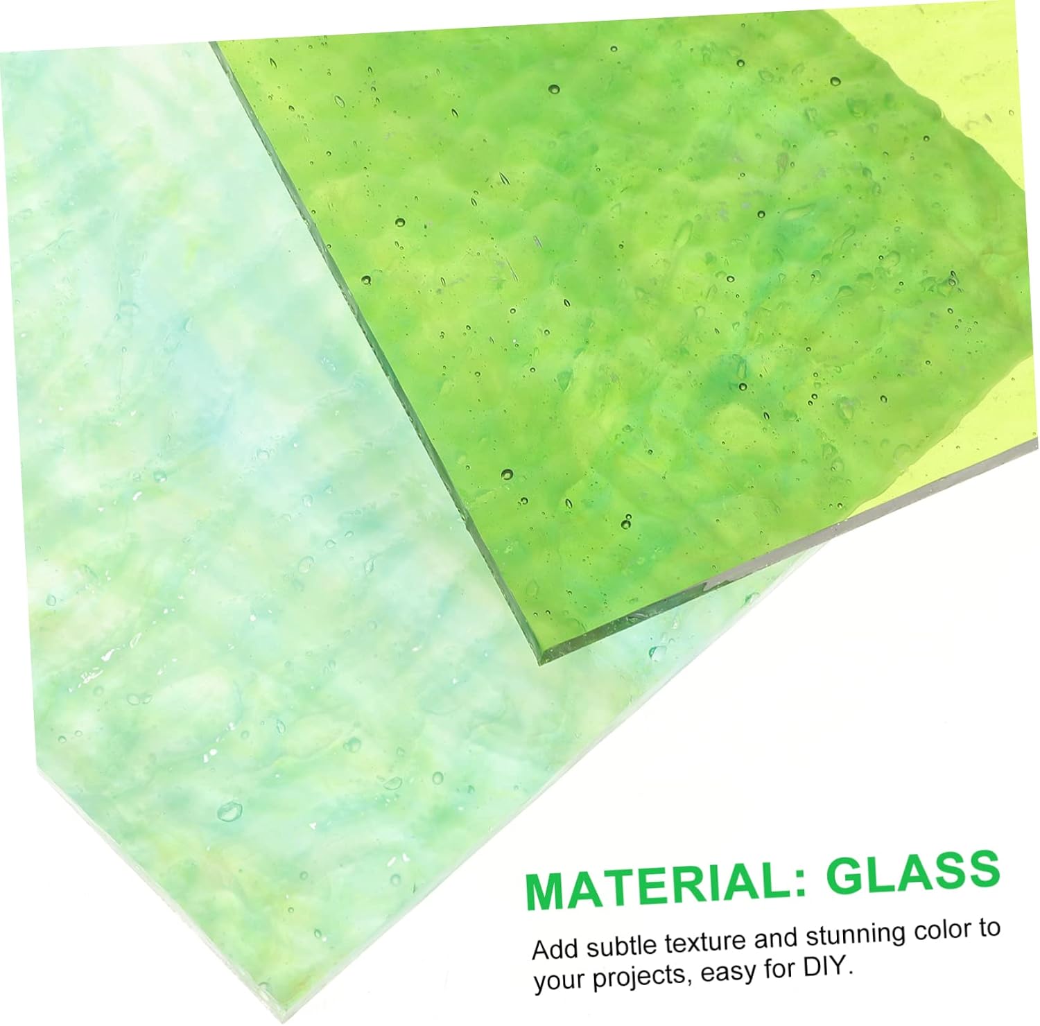 Yardwe 4pcs Handmade Glass Sheets for Mosaic Art Crystalgrout Mosaic Tiles Mixed Pieces