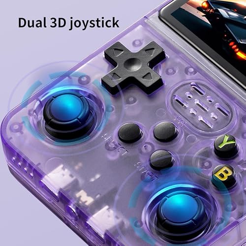 R36S Ręczna konsola do gier w stylu retro, 21000+ HD, mini konsola wideo, ekran IPS 8.9 cm, przenośna konsola do gier wideo, prezent dla dorosłych (niebieska)