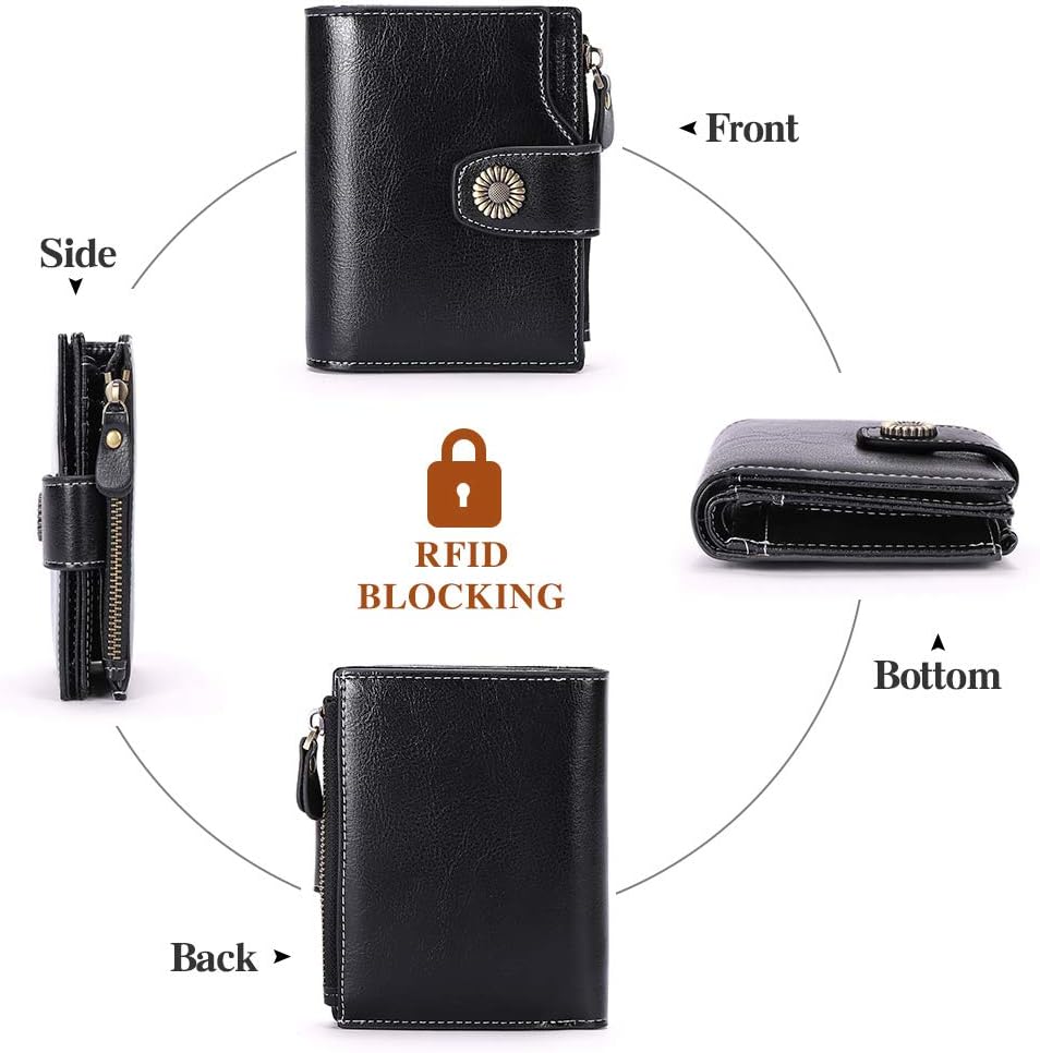 FALAN MULE Small Wallet for Women Leather Bifold Compact Small Womens Wallet with RFID Blocking - Image 4