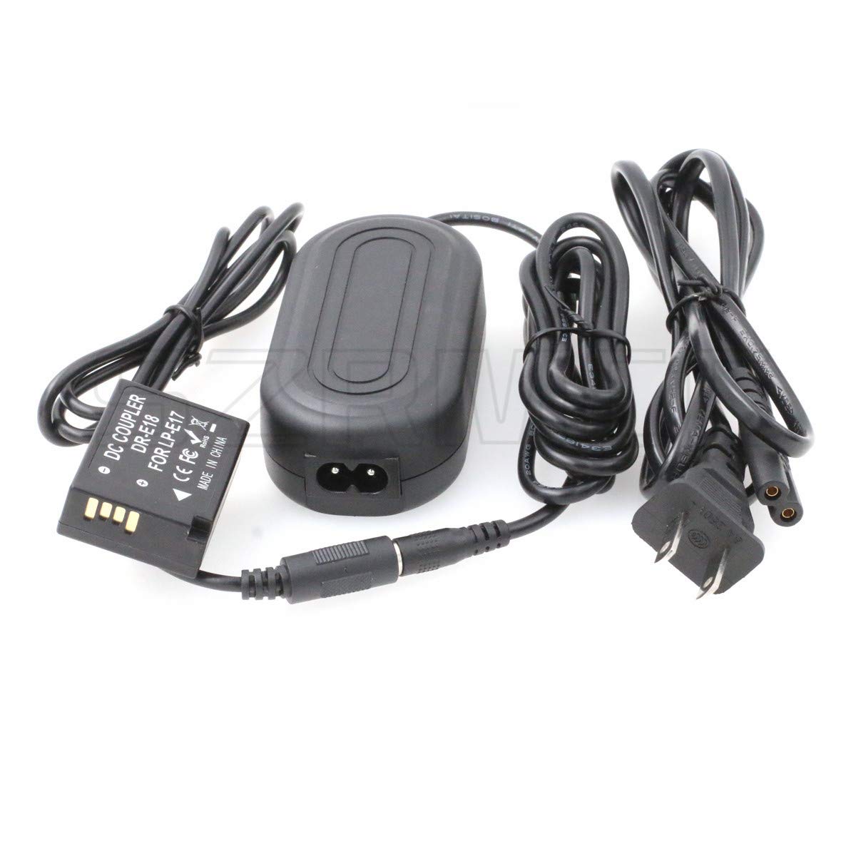 SZRMCC Adaptador de CA con acoplador de CC DR-E18 LP-E17 Batería simulada para Canon EOS 750D T6i 760D T6S 800D X9i 200D 250D 77D X8i