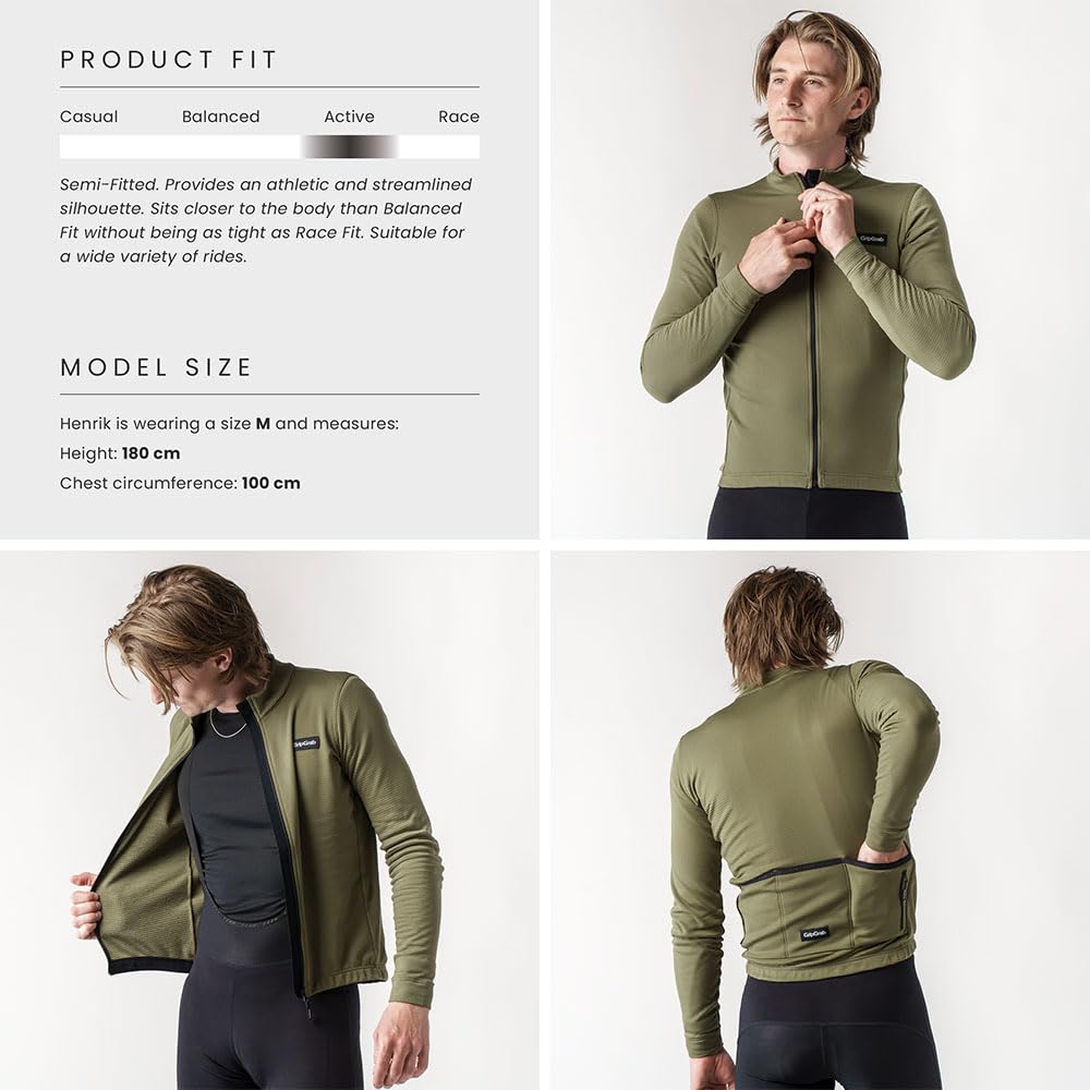 GripGrab Gripgrab Explr Merinotech Thermo Langarmtrikot Maglia da Ciclismo Uomo (Pacco da 1)