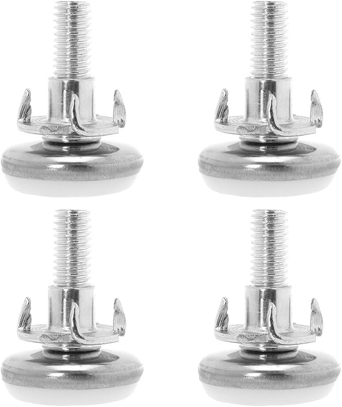Sourcingmap M6 x 20 x 30mm Screw on Furniture Glide Leveling Feet Adjustable Leveler with TNuts