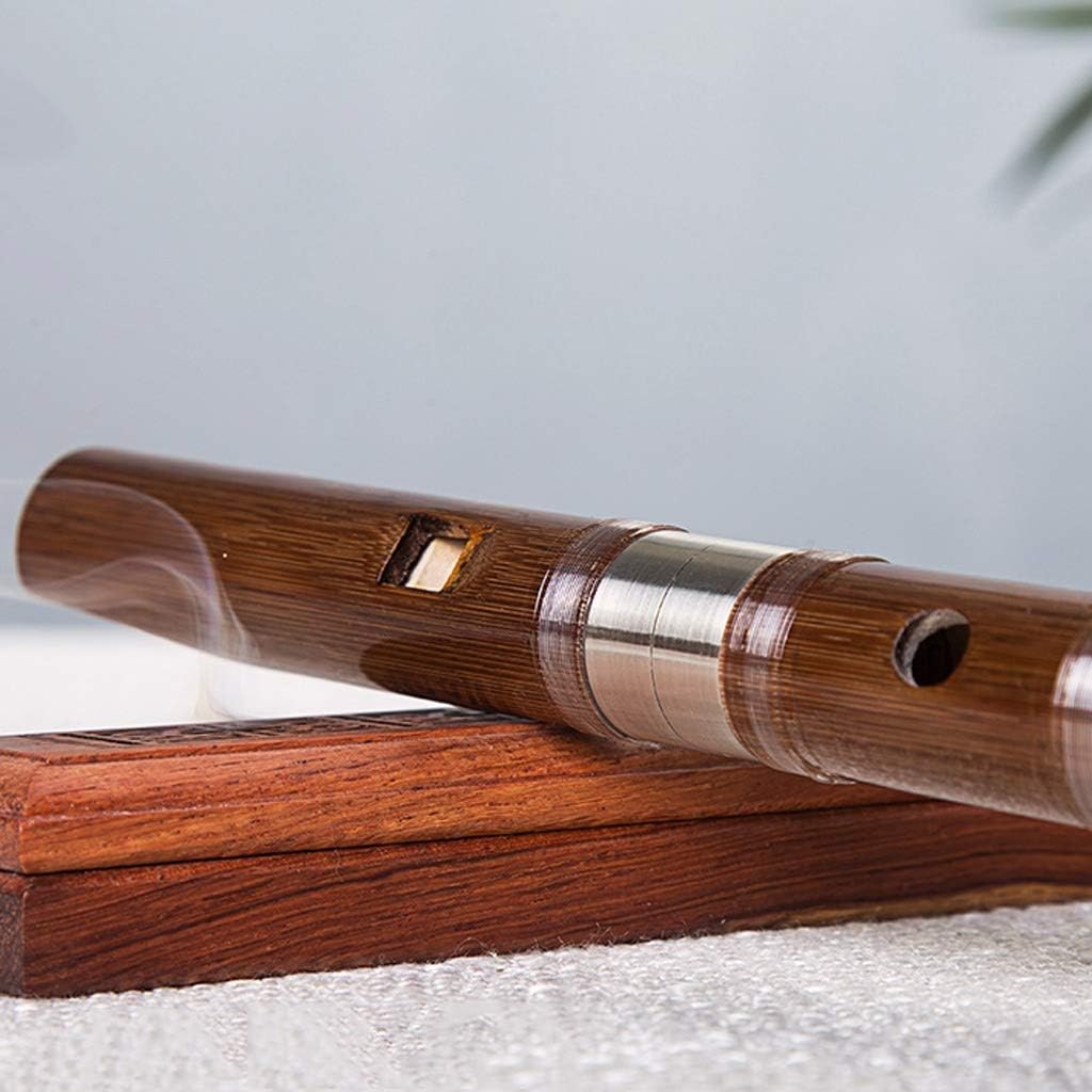 Flute Bamboo Flute Clarinet 6-Hole Adult Student Beginner Bitter Bamboo Bamboo Flute Concert Flute Woodwind Instrument C Flute Musical Instrument (Color : Brown, Size : E)