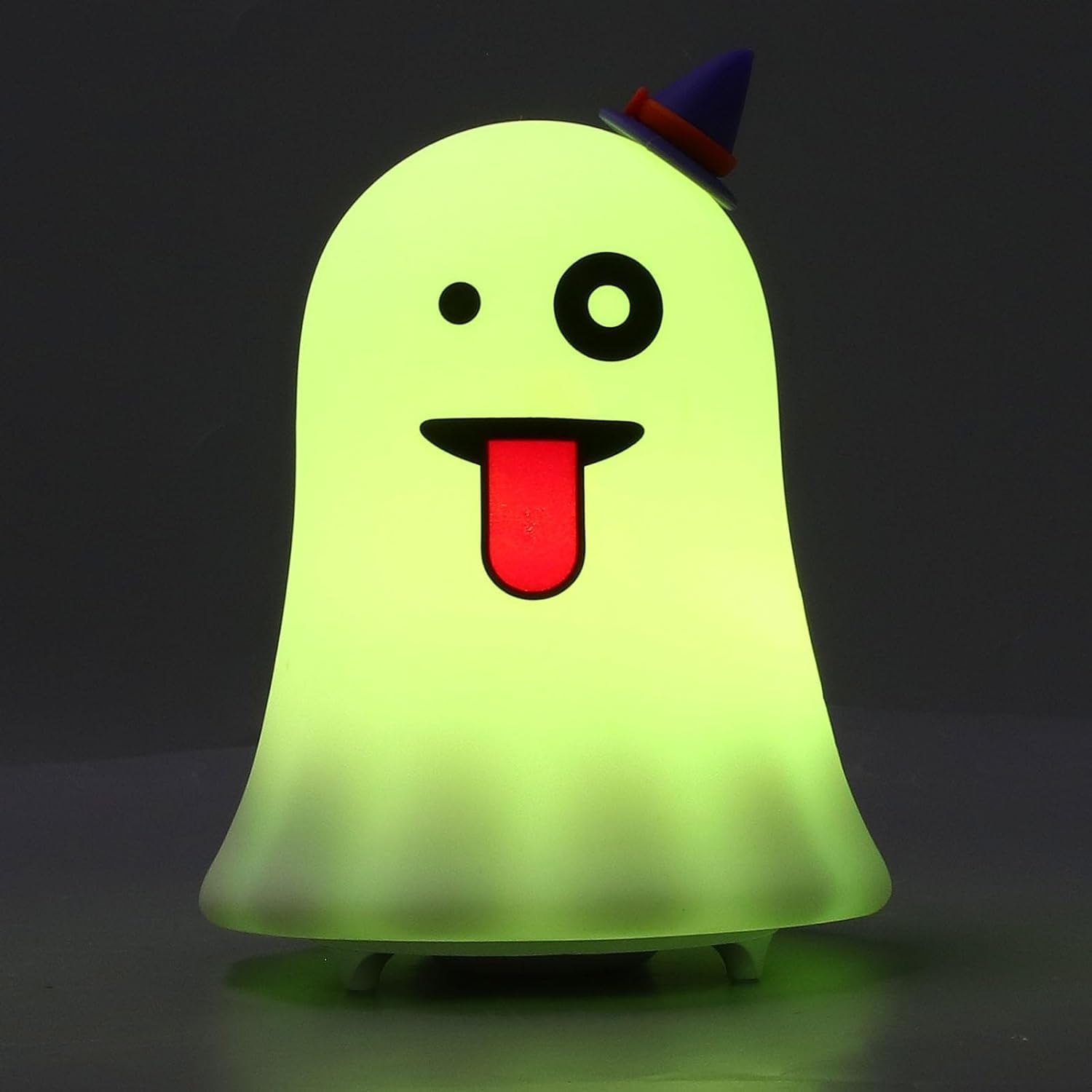 Einzigartig Kreatives intelligentes Nachtlicht, niedliche Geister-Nachttischlampe, Mehrfarbig, Silikon, Nachttischlampe für Kinder, USB wiederaufladbar, Geisterlicht Nachtlicht