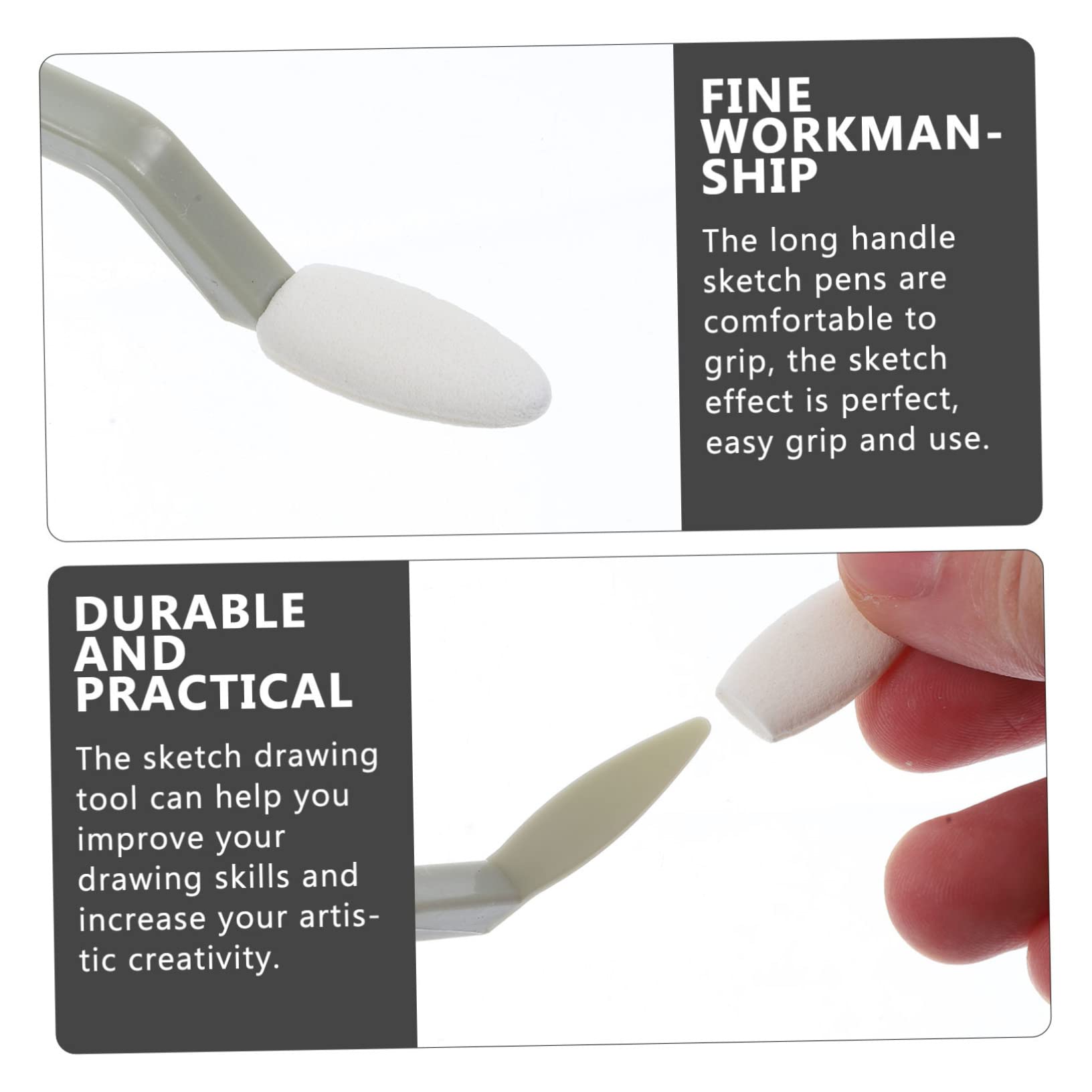 WOONEKY 1Set Sketch Trimmer with Blending Stumps and Sponge Erasers Artist Drawing Tools for Graphite Sketching Essential Sketch Tool for Artists