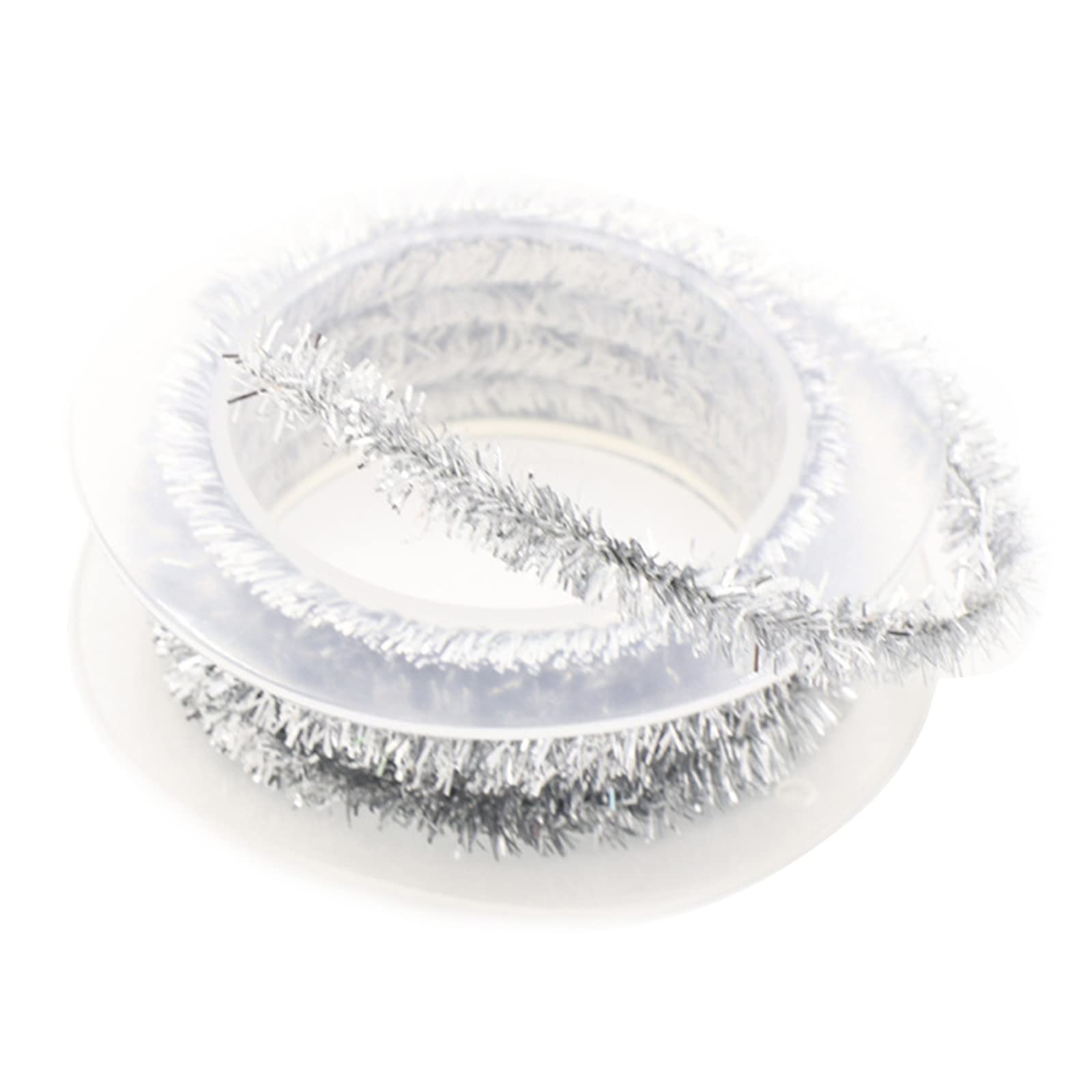 Mhadbkh Silver Tinsel 4.92Ft Glitter Tinsel Wire Metallic Tinsel Tinsel Decorations For Christmas Tree