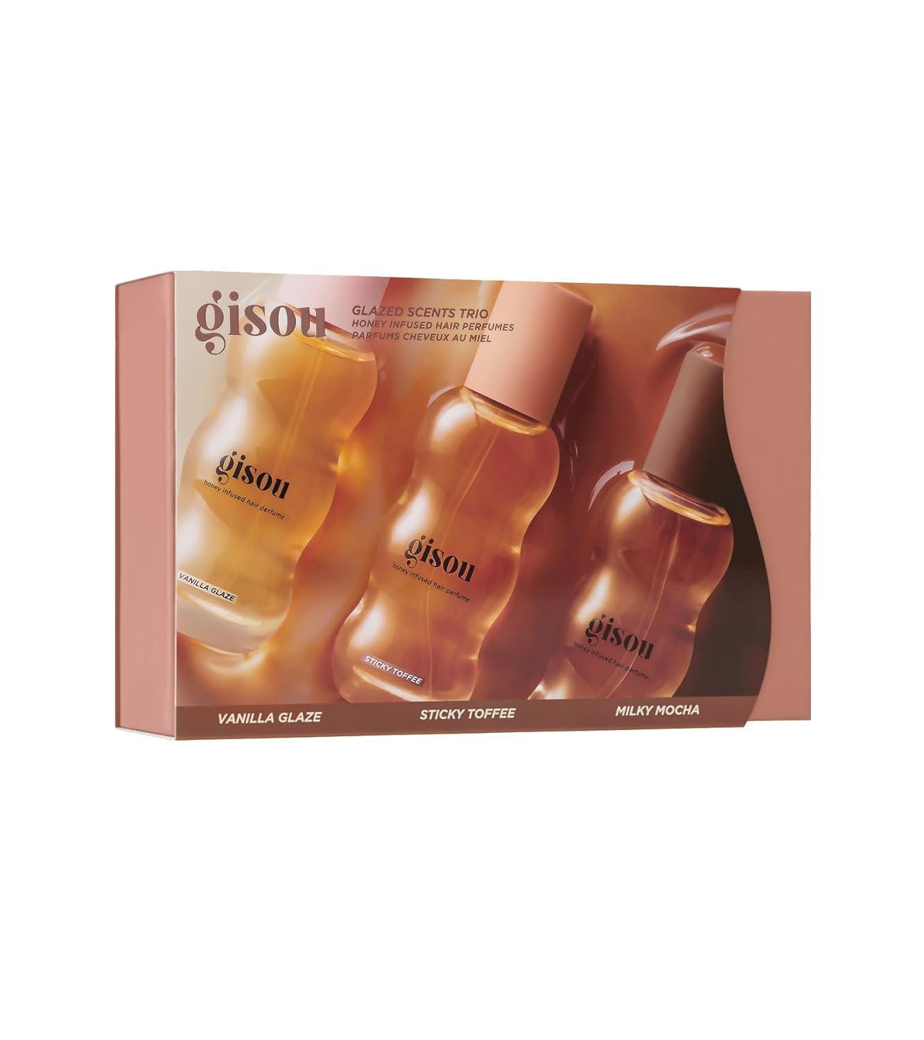 Gisou Hair Perfume Mini Variety Packs (0.5 Fl Oz, Glaze Scents Trio)