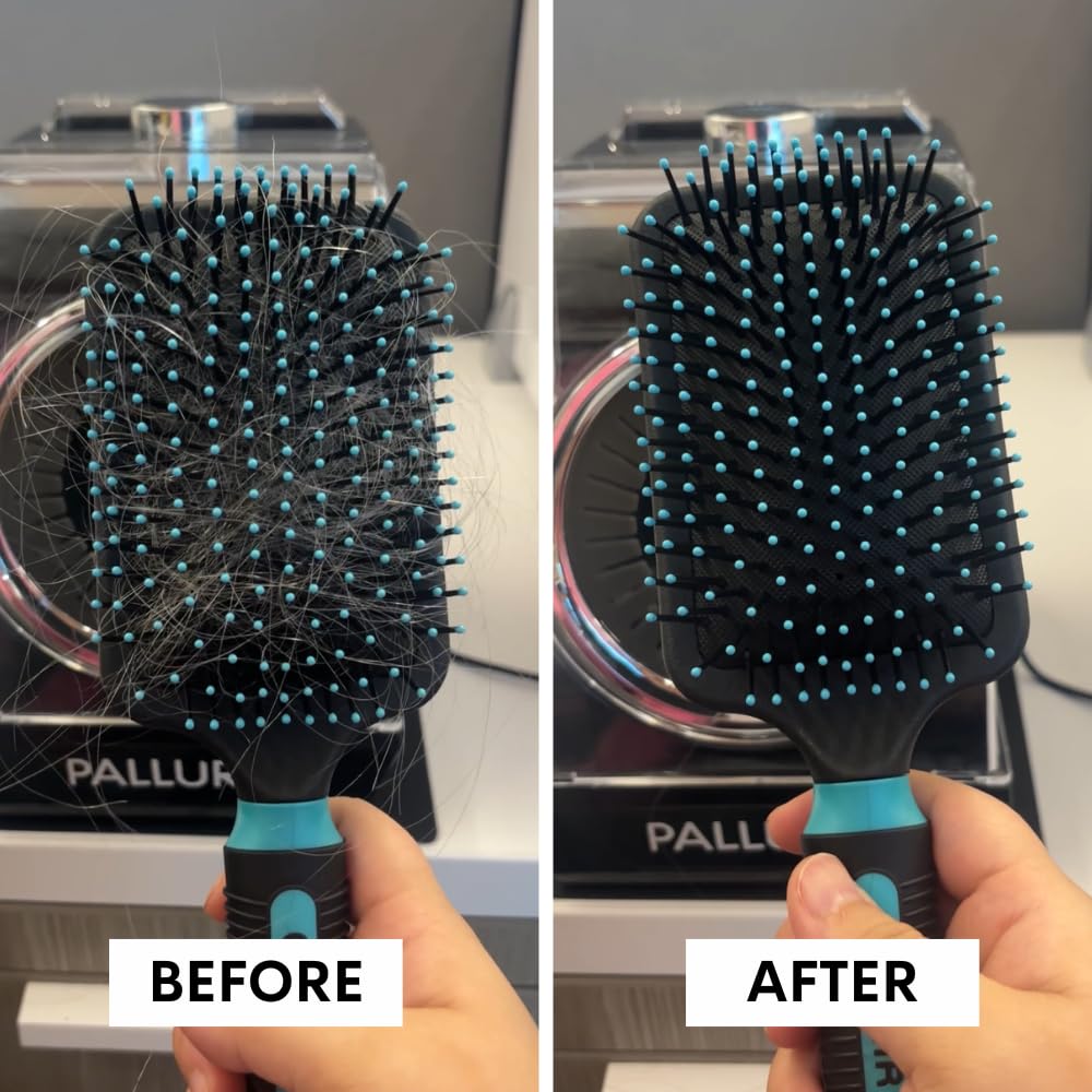 Pallure Automatic Hair Brush Cleaner and Sanitizer - Tool for Home and Salon Use, Professional Cleaner, Dual-Bristle System, Infrared Sensing, Ultrasonic Sanitizing Spray System