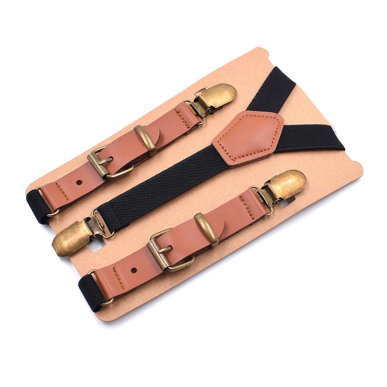 Bretelle Bambino Reggicalze da ragazzo casual con clip a 3 clip alla moda for bambini patchwork da 2 cm