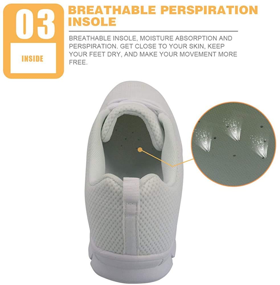 SEANATIVE Chaussures de course à pied en maille respirante pour femme - Style décontracté - Pour le jogging et le sport