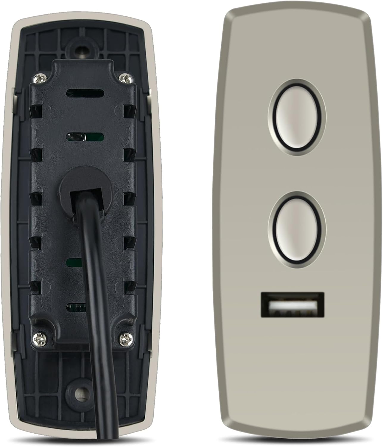 Front and back view of the ZWP remote control