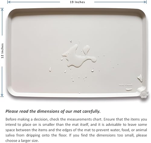 Miniatura 105 de Hoki Found - Bandeja de silicona para comida de mascotas , tapete mantel individual antideslizante para mascotas, tapete impermeable de alimentación