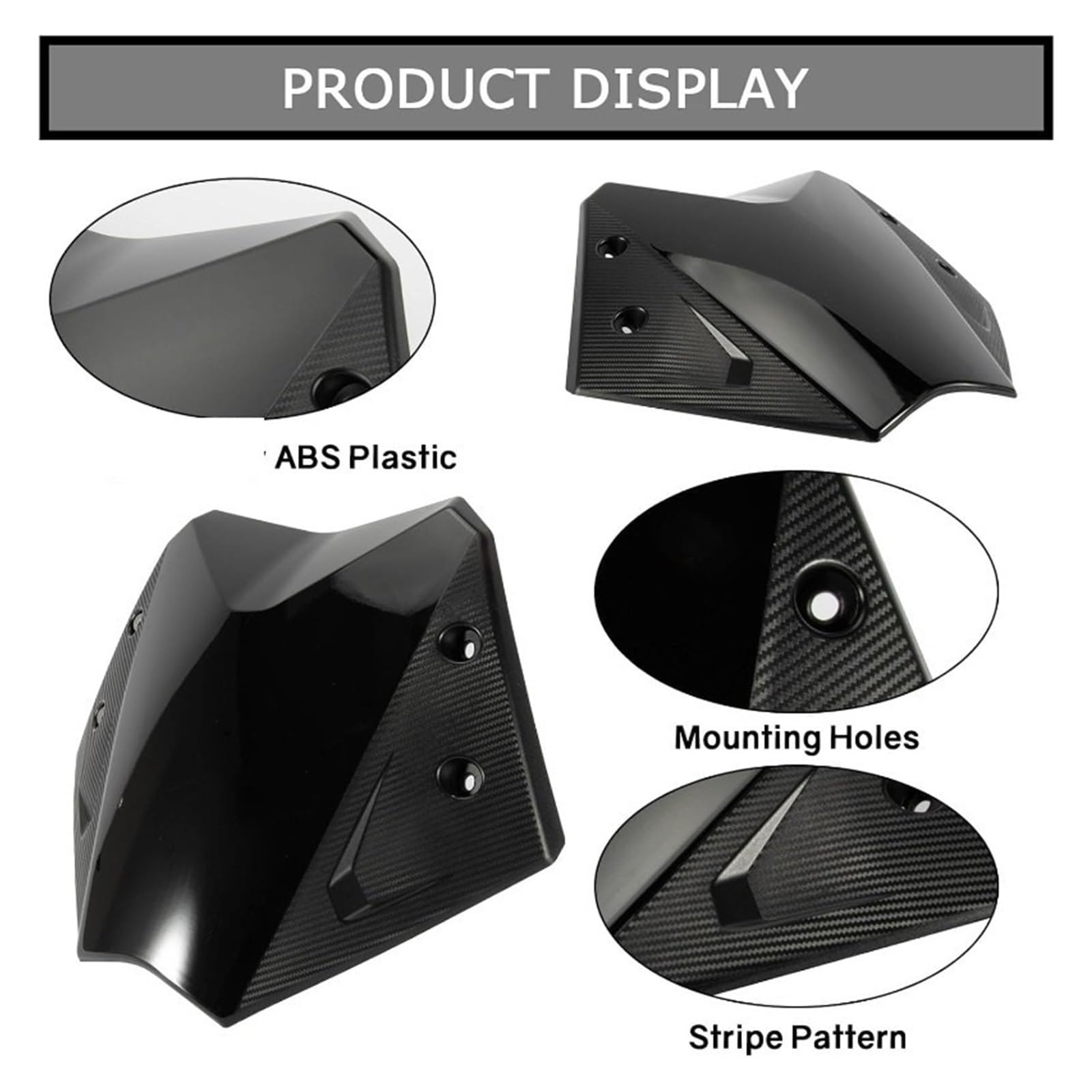 Parabrezza for scooter | Parabrezza for moto Parabrezza Nero Deflettore d'aria Deflettore d'aria(Bright Black)