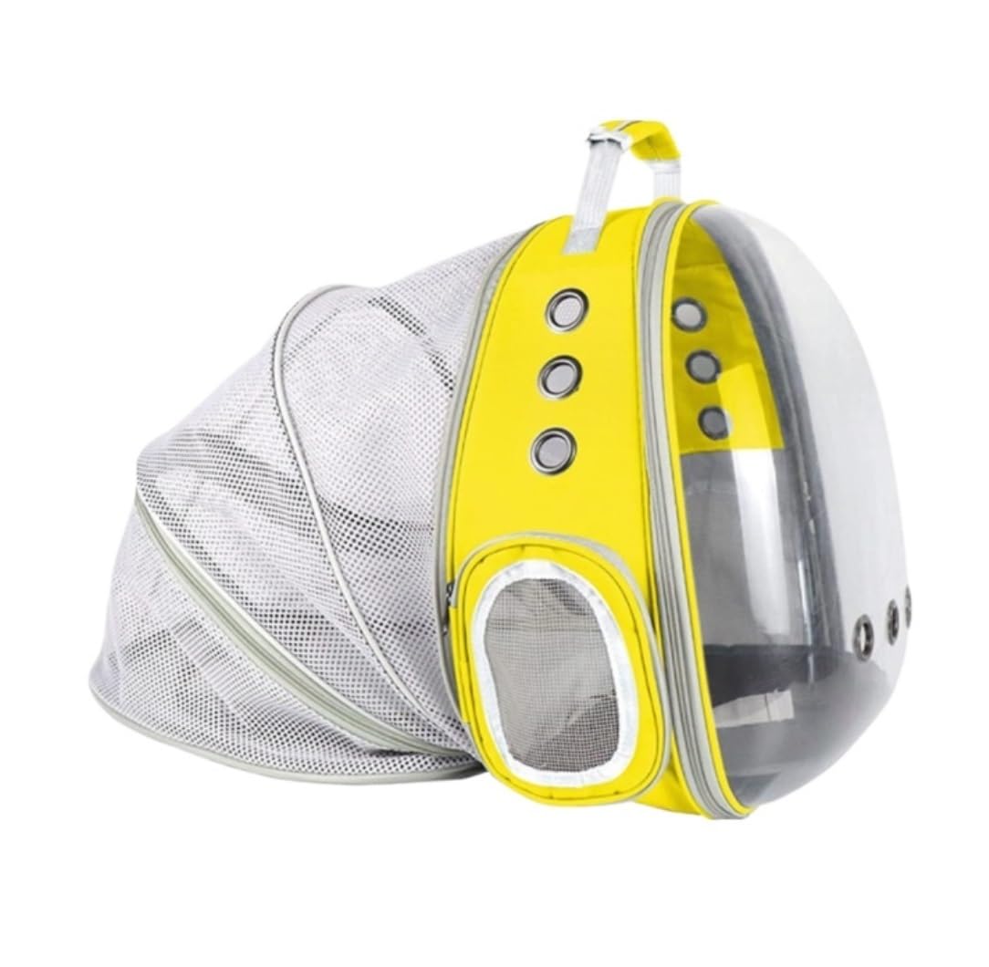 Sac à dos pour chat et petit chien extensible avec bulle transparente