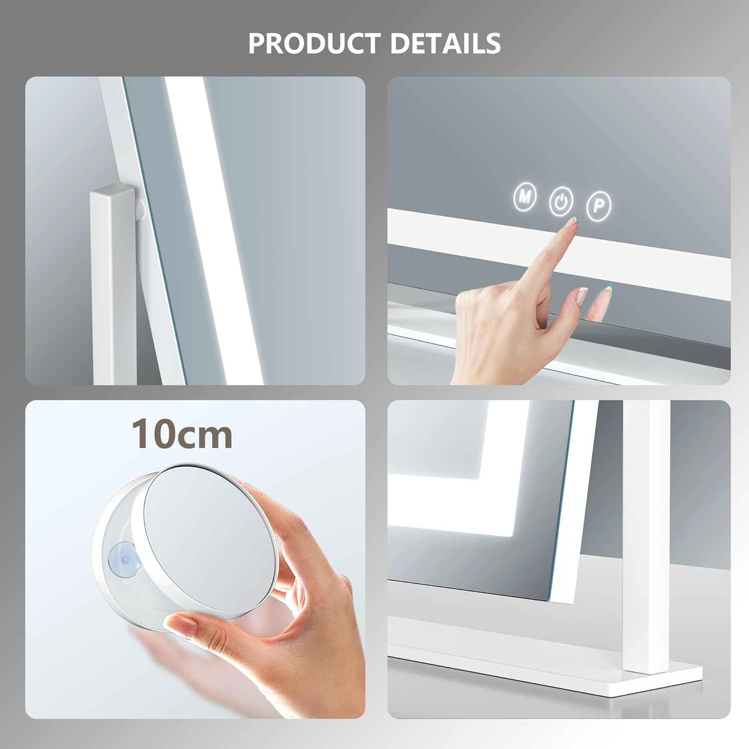 Lighted Makeup Mirror, x13" Vanity Mirror with Lights, Three